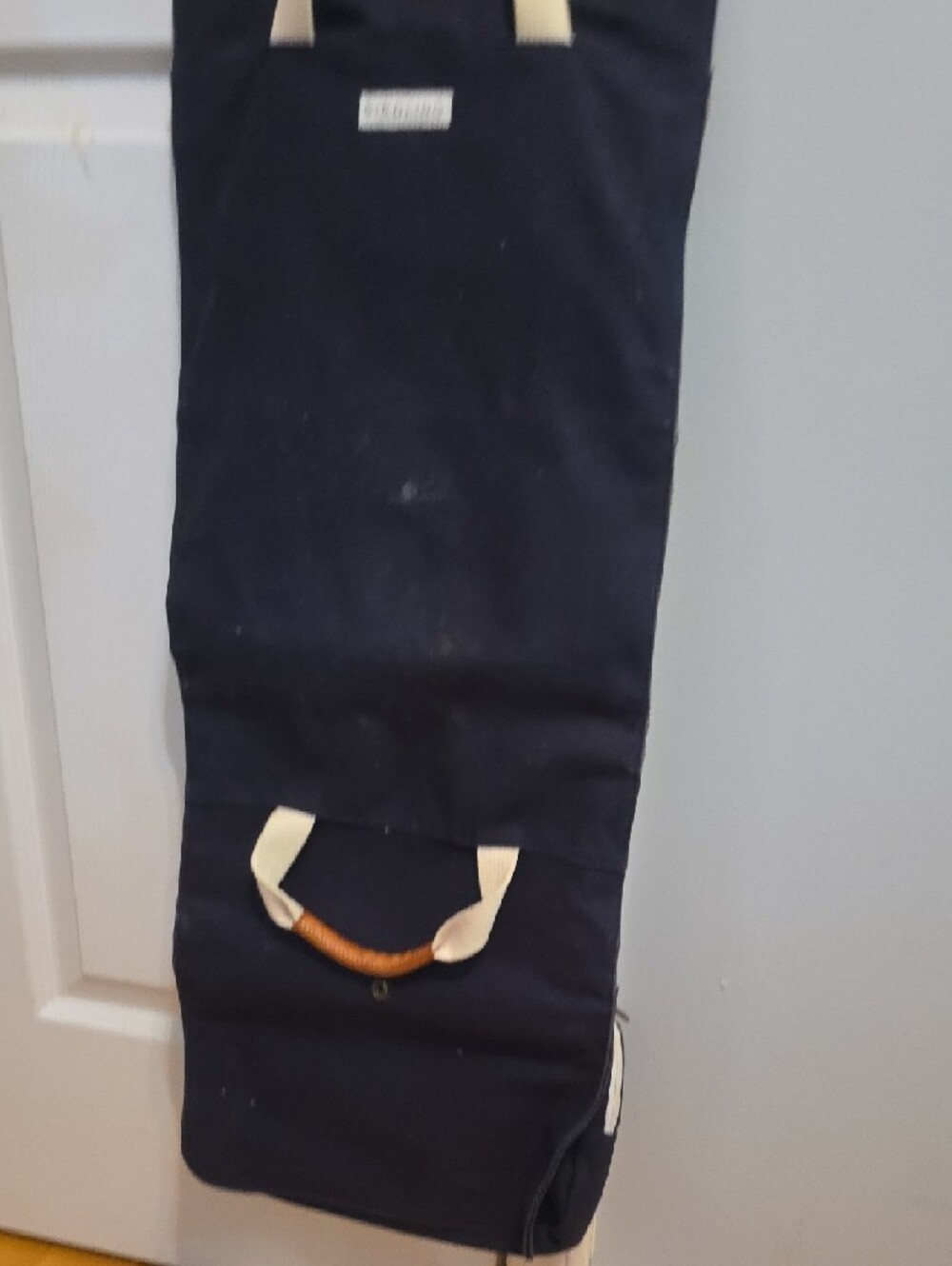 Birdling Navy Canvas Tote Bag with Cream Handles - Picture 4 of 4
